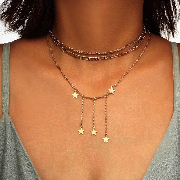 3 for $25✨star waterfall choker layer necklace - Picture 8 of 8
